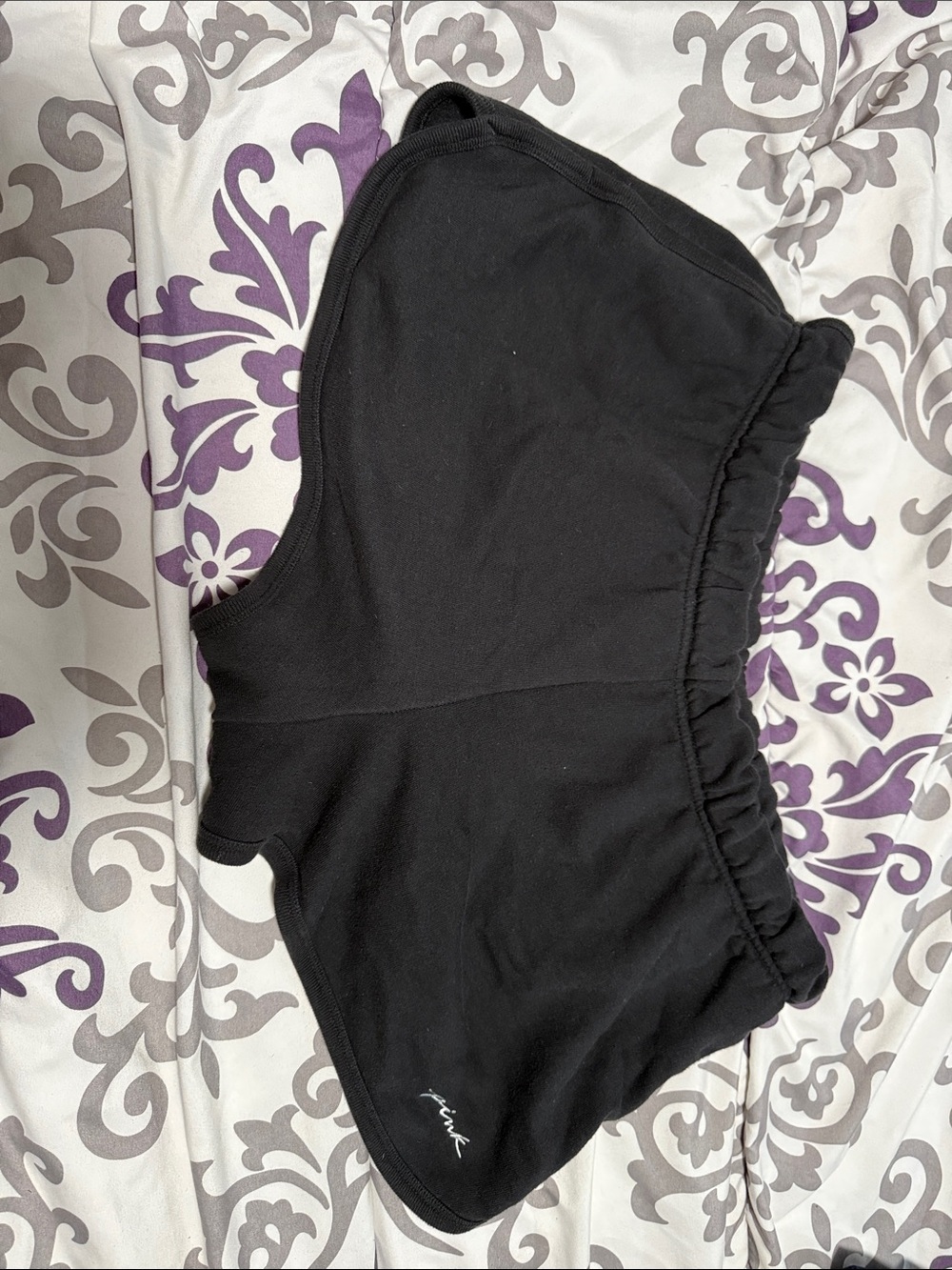 PINK Victoria's Secret Black Low-Rise Lounge Shorts